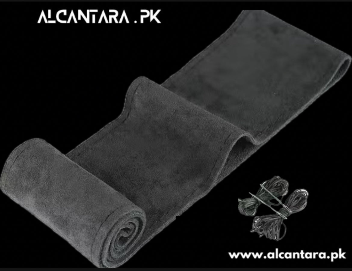 Alcantara/Suede Steering Wheel Cover (BLACK)